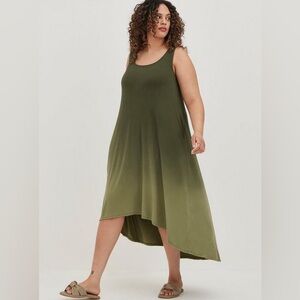 Torrid Olive Green High Low Dress